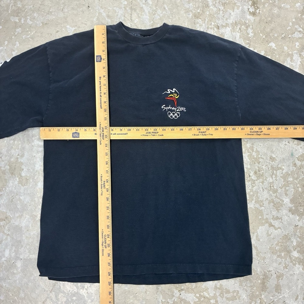 Vintage Sydney Olympics Shirt Mens 2XL Black Austrailia Long Sleeve Y2K Logo - Picture 7 of 11